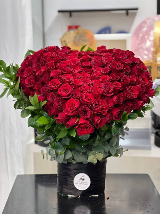 130 Stem Heart Shaped Arrangement